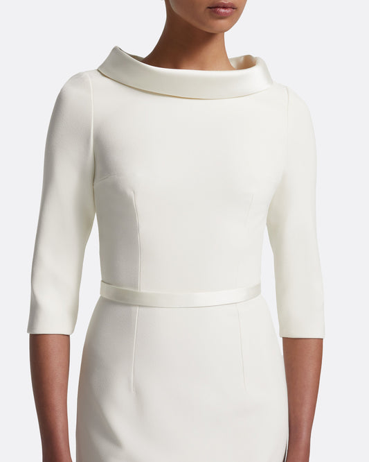 Meryl Midi Dress in Ivory