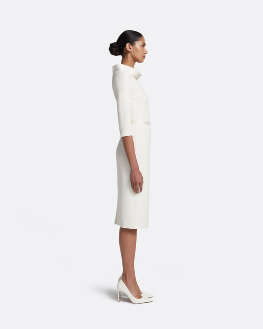 Meryl Midi Dress in Ivory
