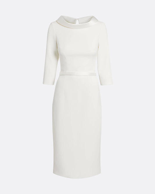 Meryl Midi Dress in Ivory