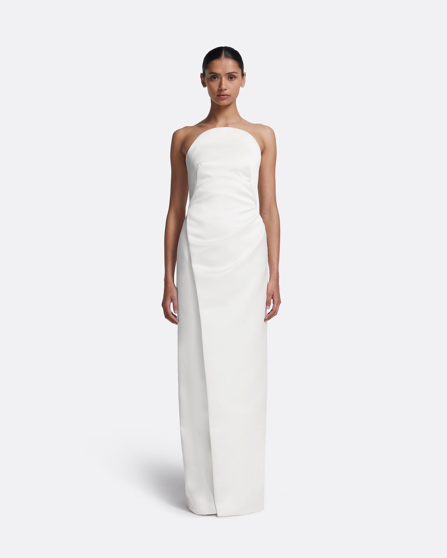 Misaki Long Dress in Porcelain