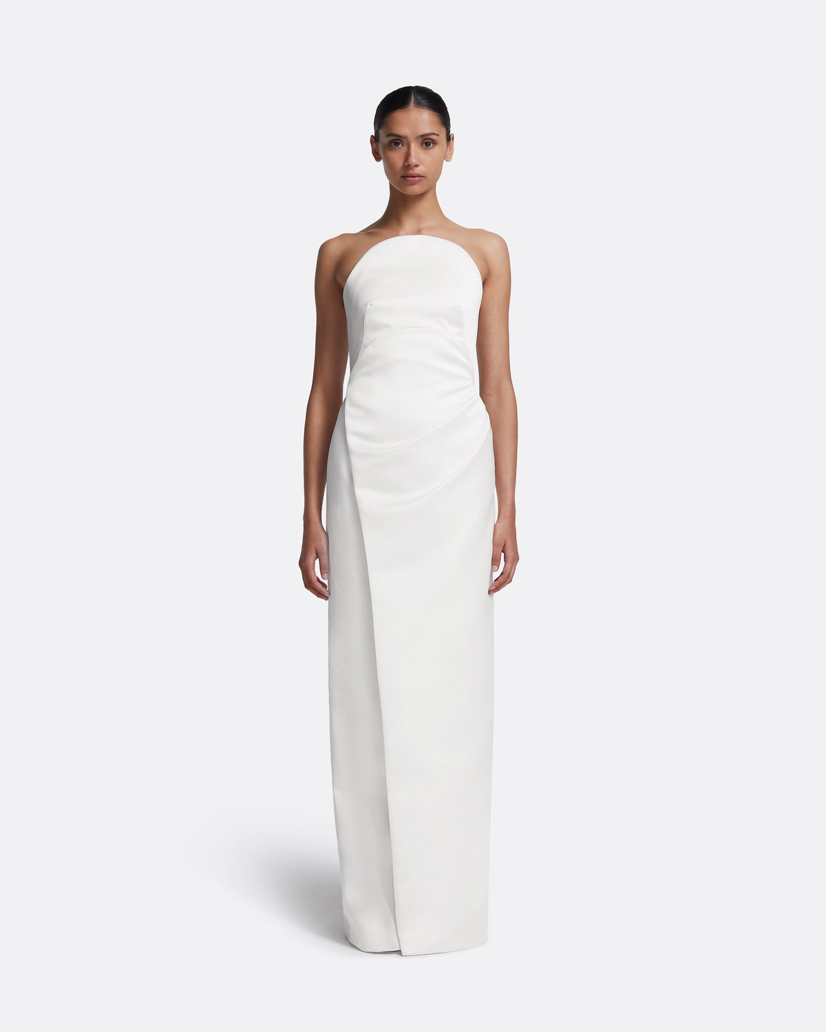 Misaki Long Dress in Porcelain