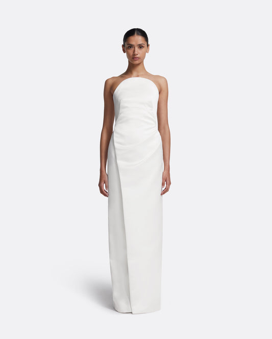 Misaki Long Dress in Porcelain