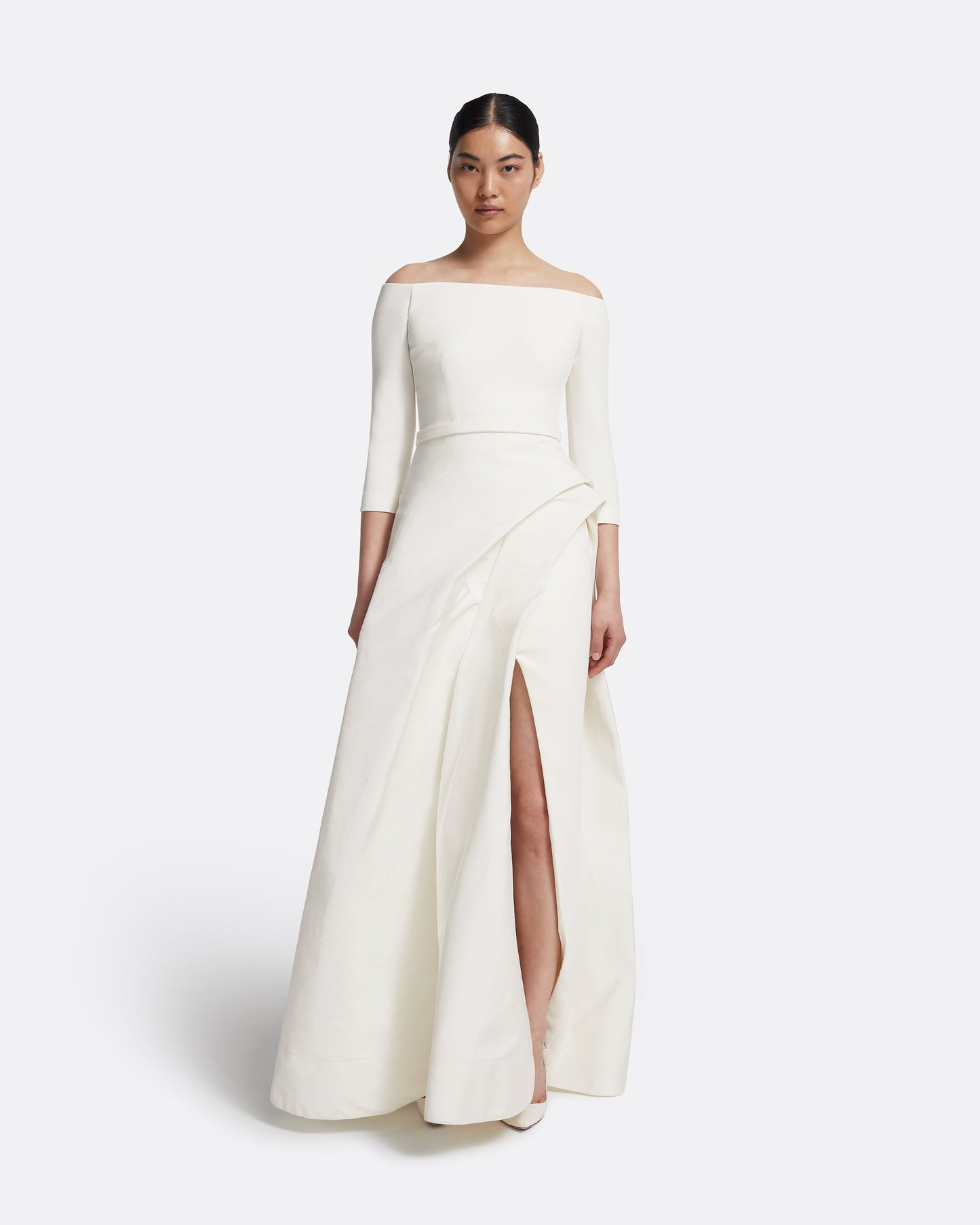 Nila Long Dress in Ivory