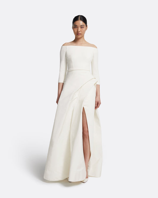 Nila Long Dress in Ivory