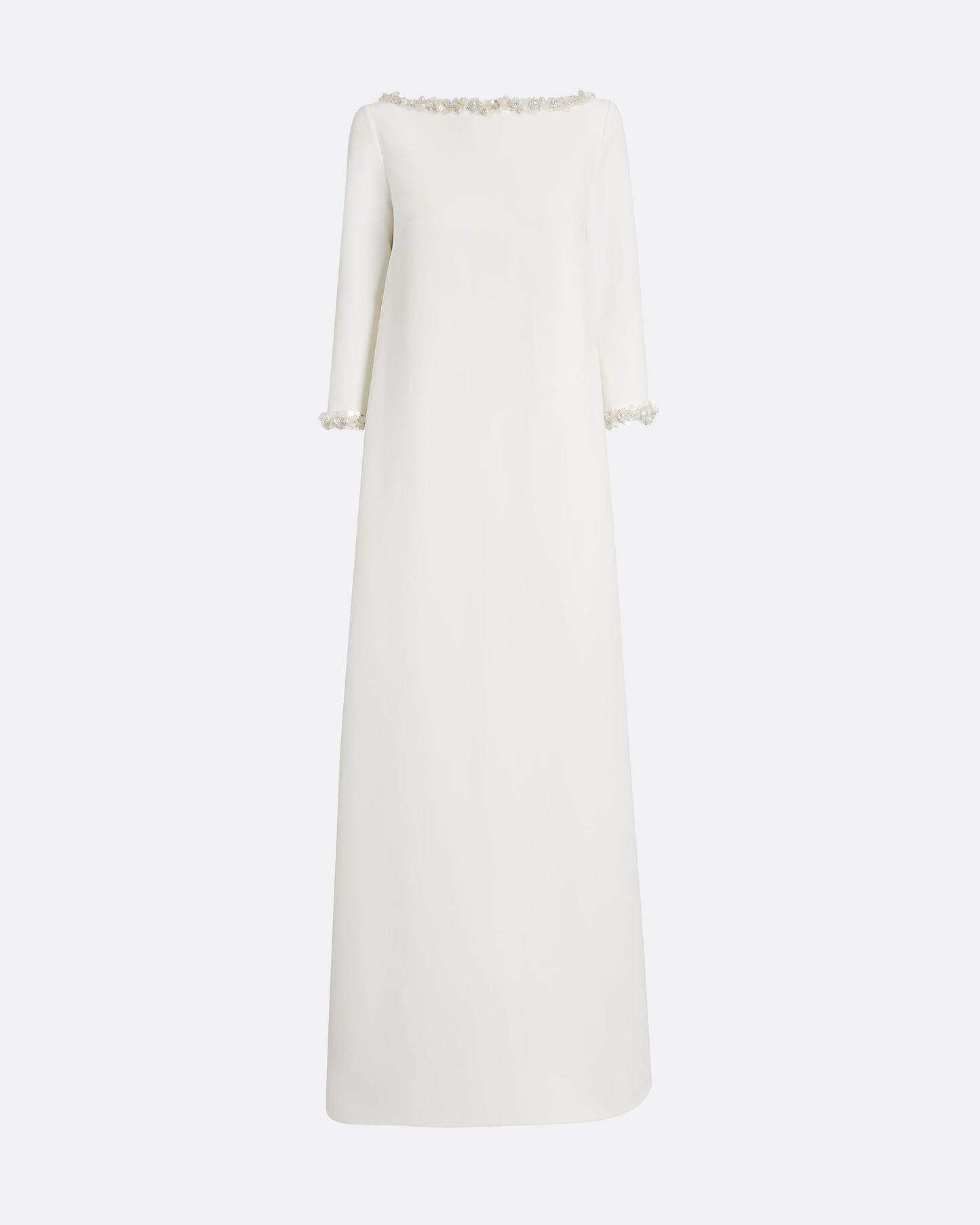 Lanai Long Dress in Ivory with Crystal