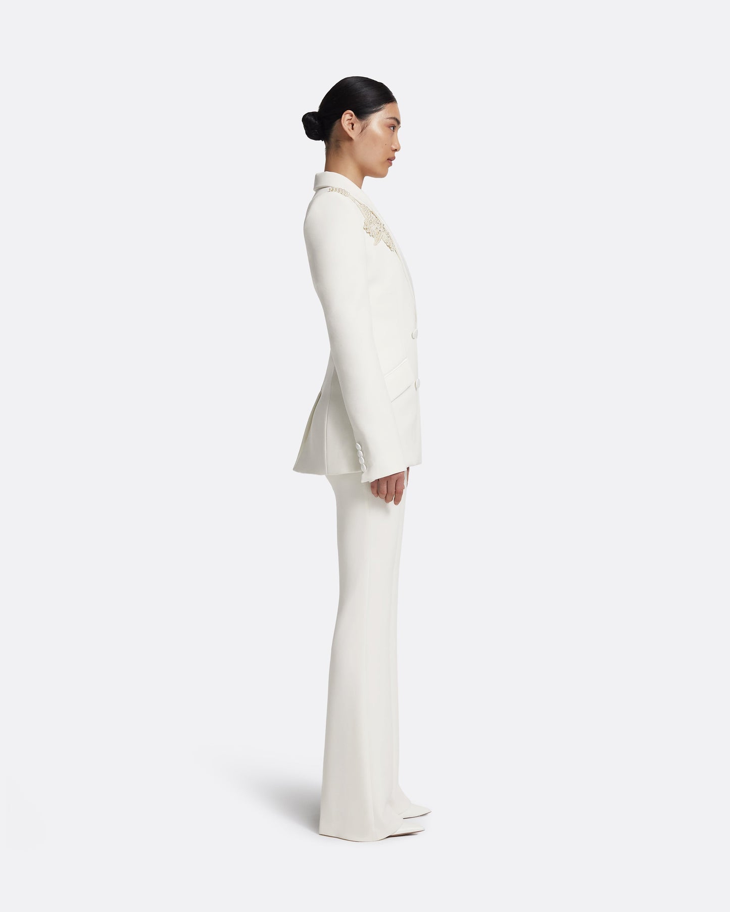 Wynnie Jacket in Ivory with Pearl Embroidery
