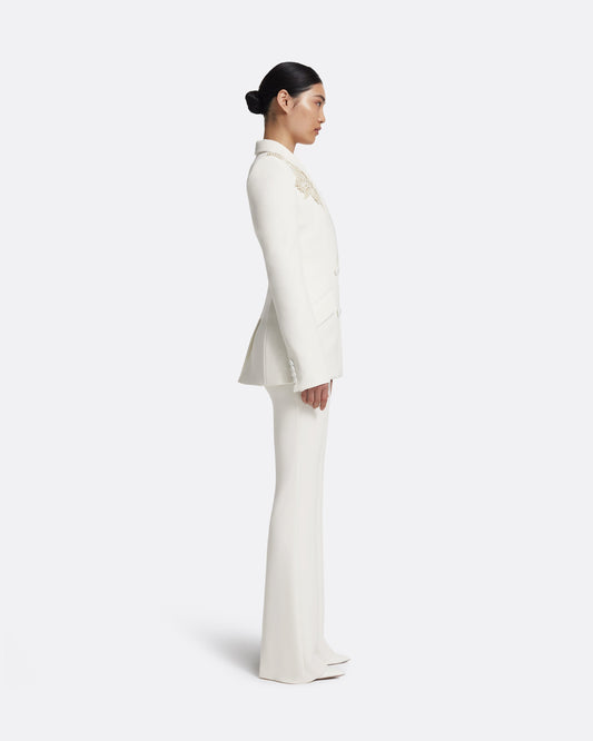 Wynnie Jacket in Ivory with Pearl Embroidery