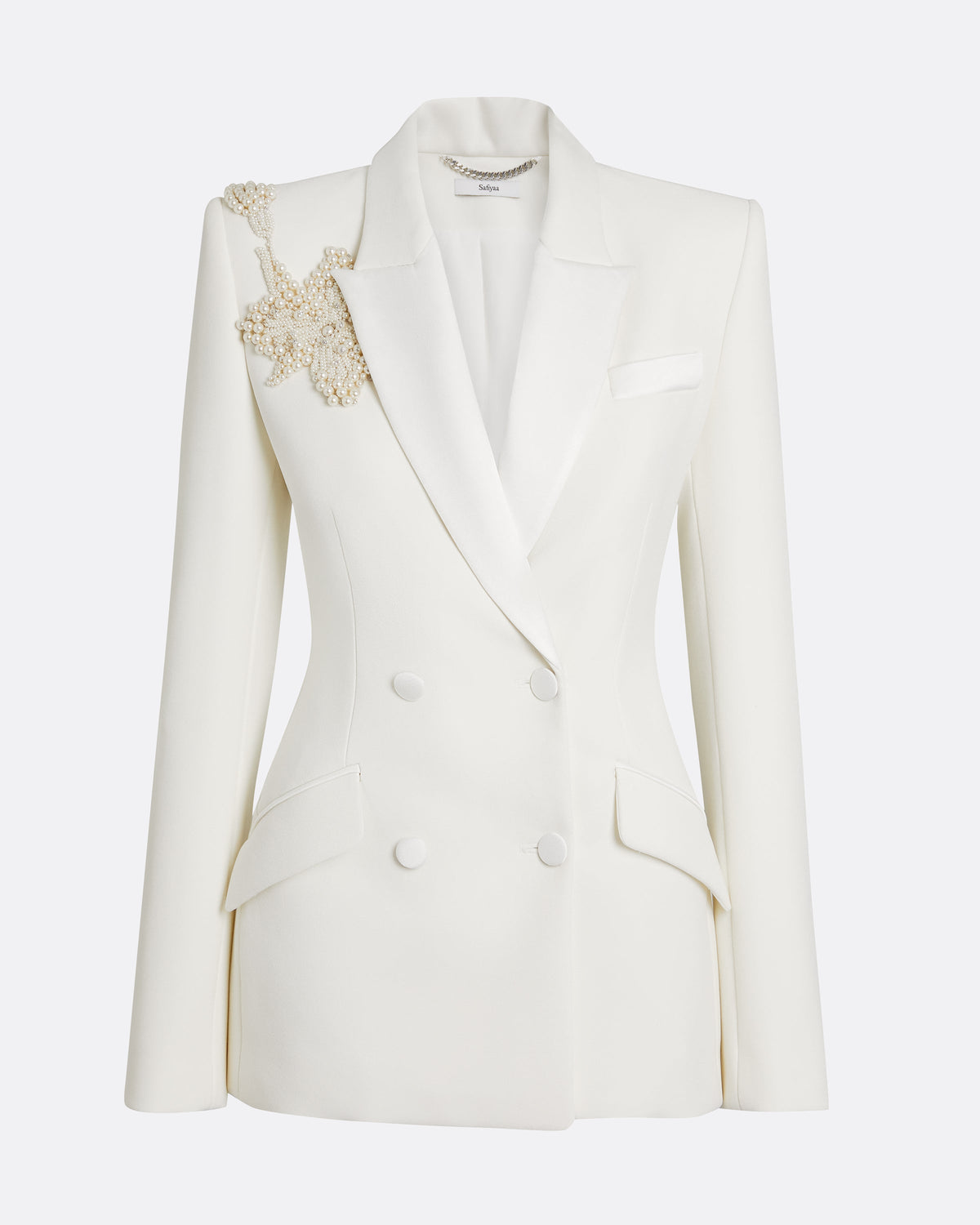 Wynnie Jacket in Ivory with Pearl Embroidery