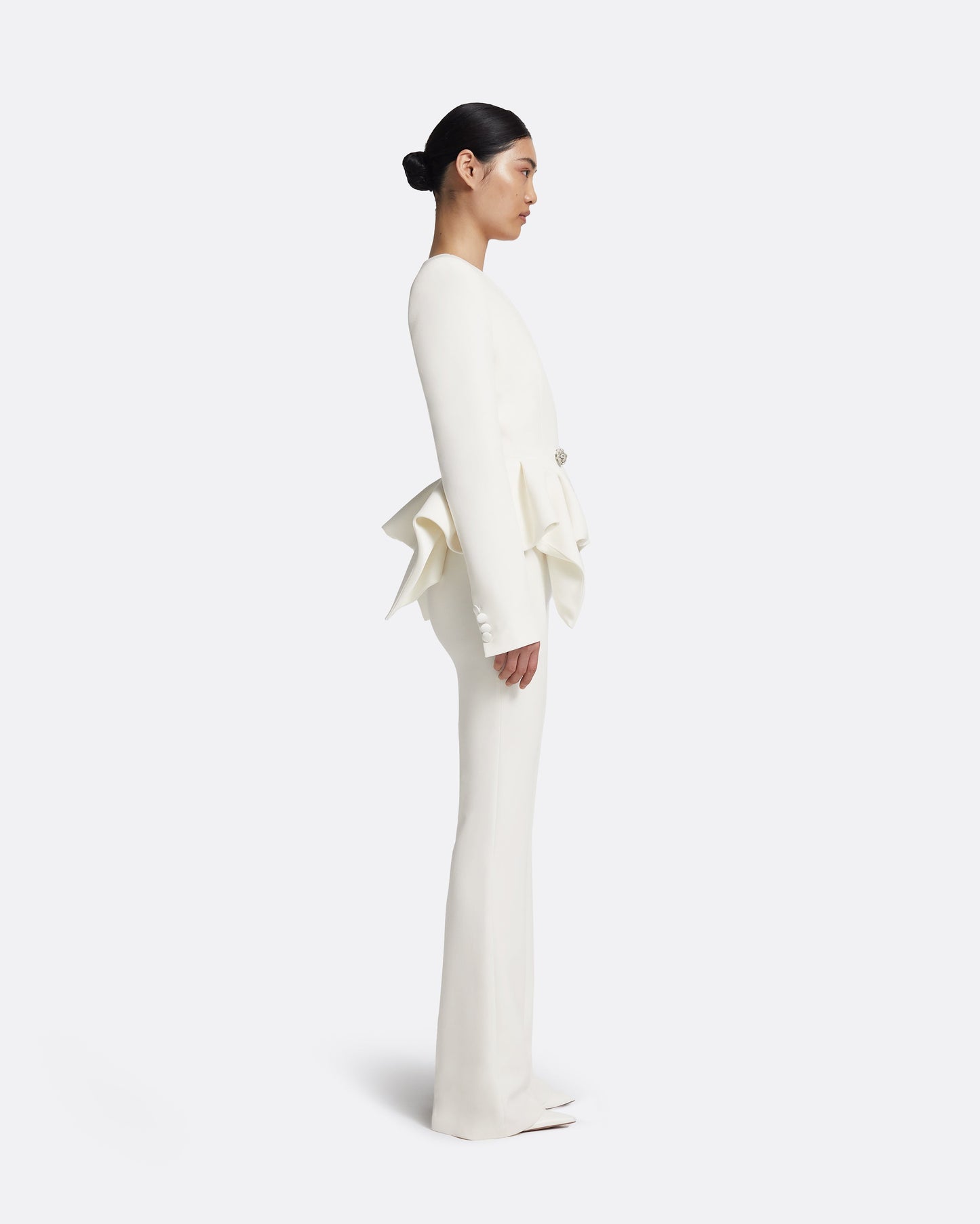 Renna Jacket in Ivory with Crystal