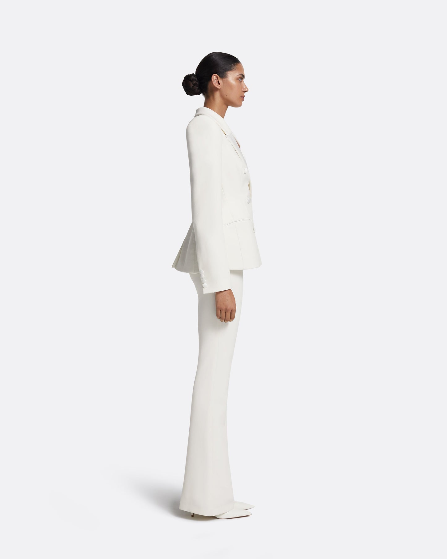 Gulsen Jacket in Porcelain on Ivory