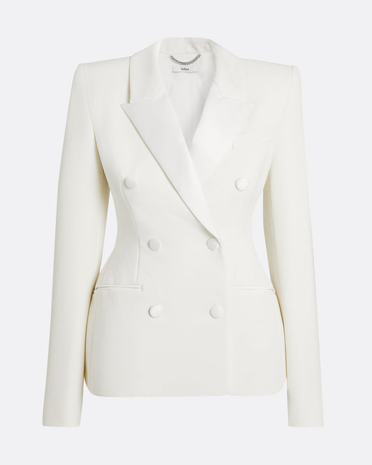 Gulsen Jacket in Porcelain on Ivory