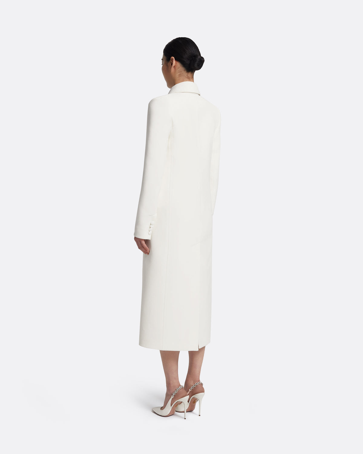 Kota Coat in Ivory with Crystal