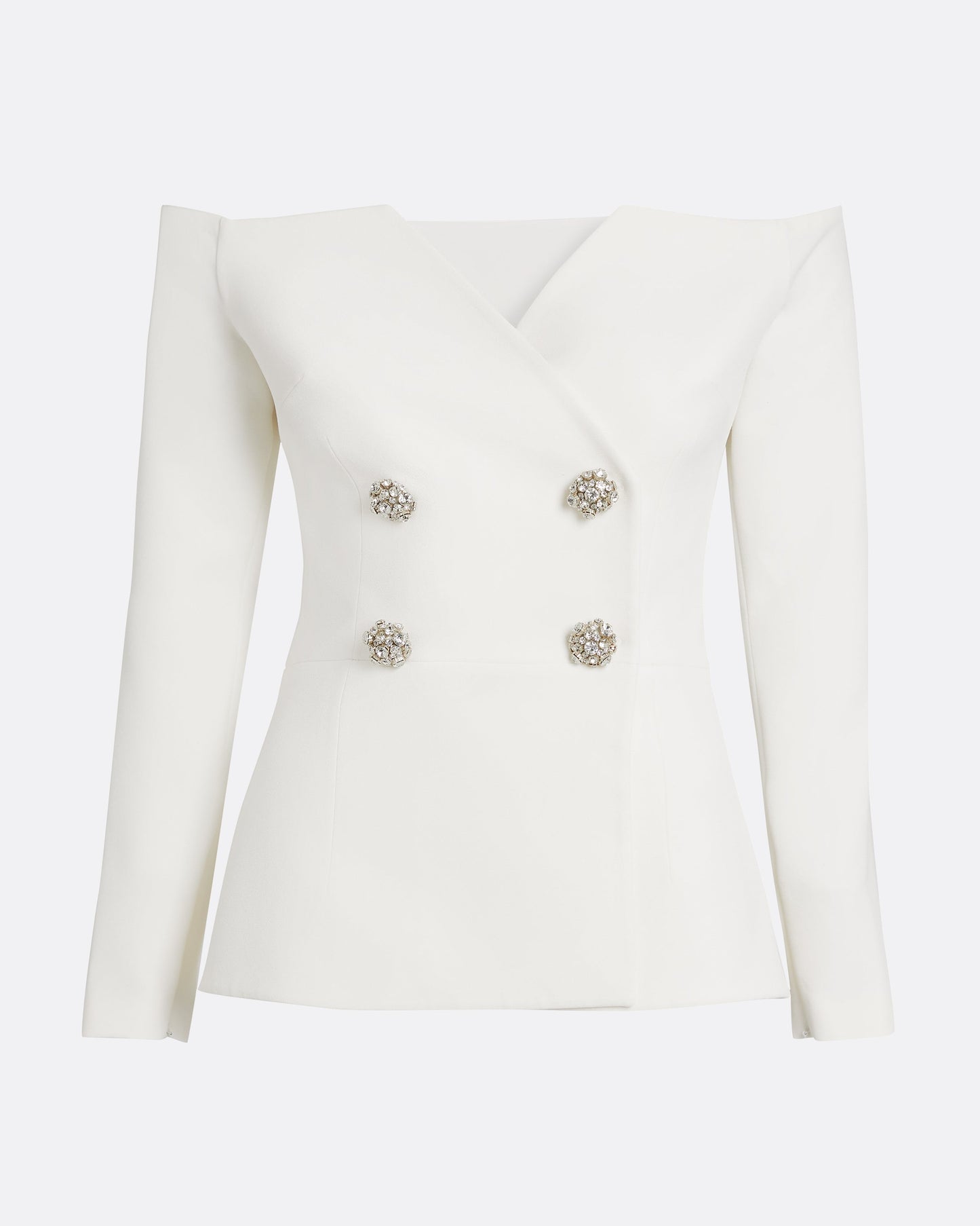 Kamile Jacket in Ivory with Crystal