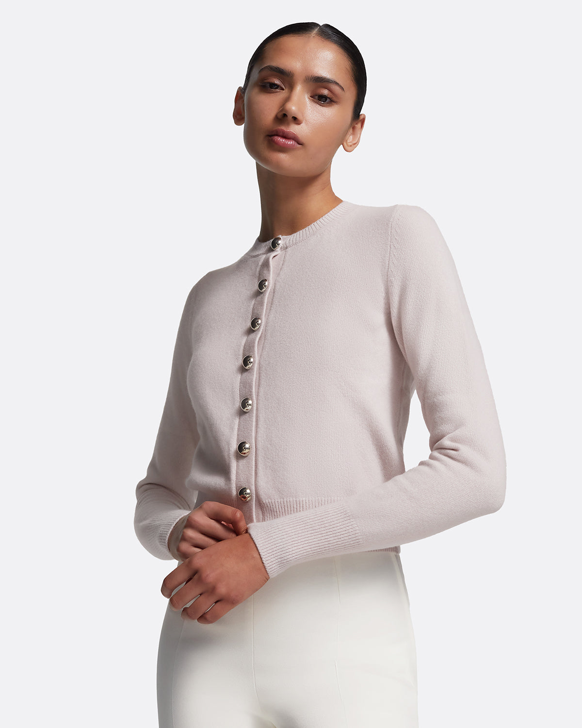 Selen Barely Pink Knit Top