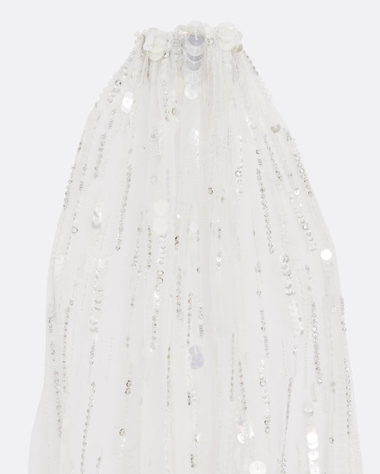 Edith Veil in Ivory with Crystal Embellishment
