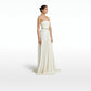 Adora Ivory Long Dress With Embroidered Belt