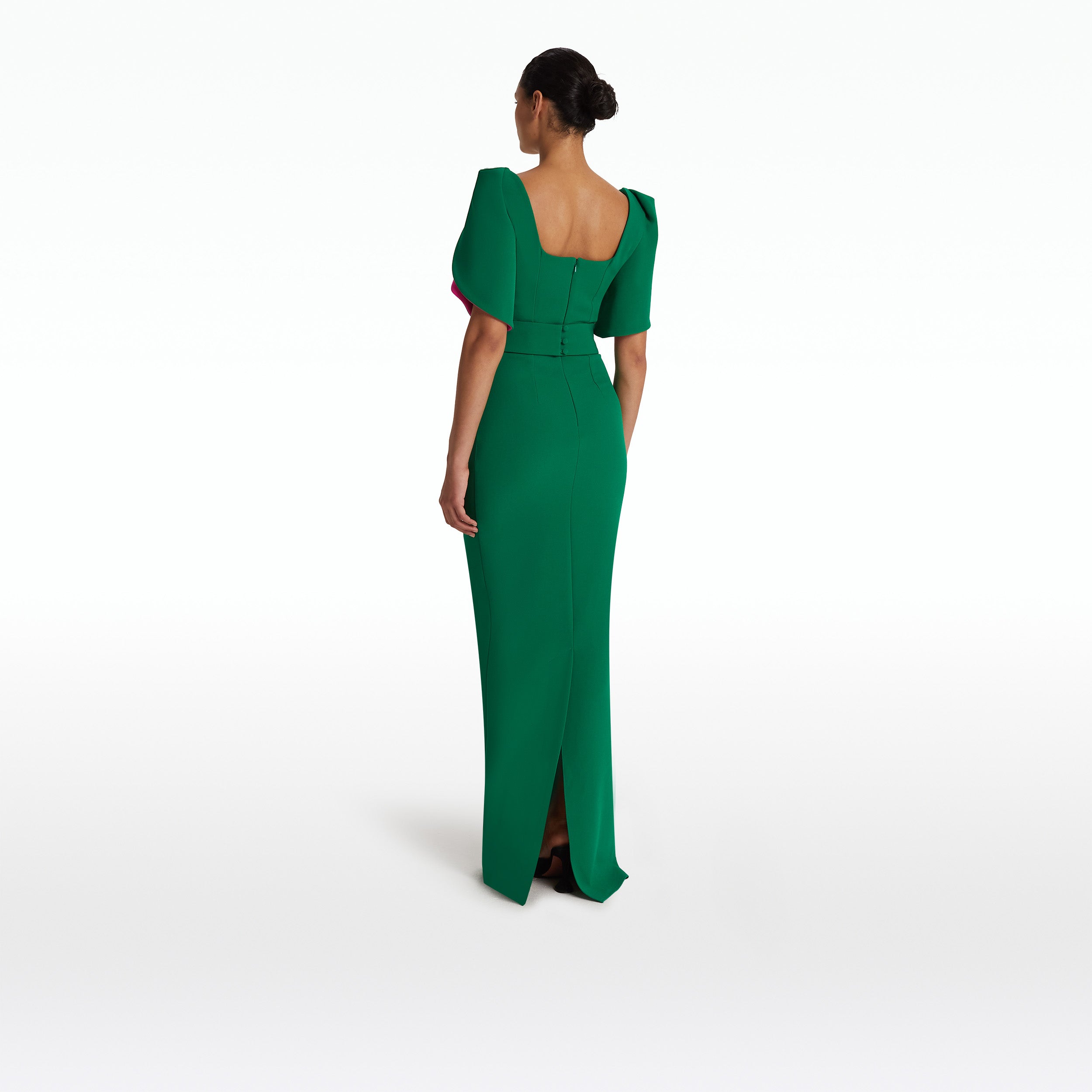 Dara Jewel Green Long Dress