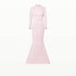 Kamala Pale Pink & Mirror Disc Embroidery Long Dress