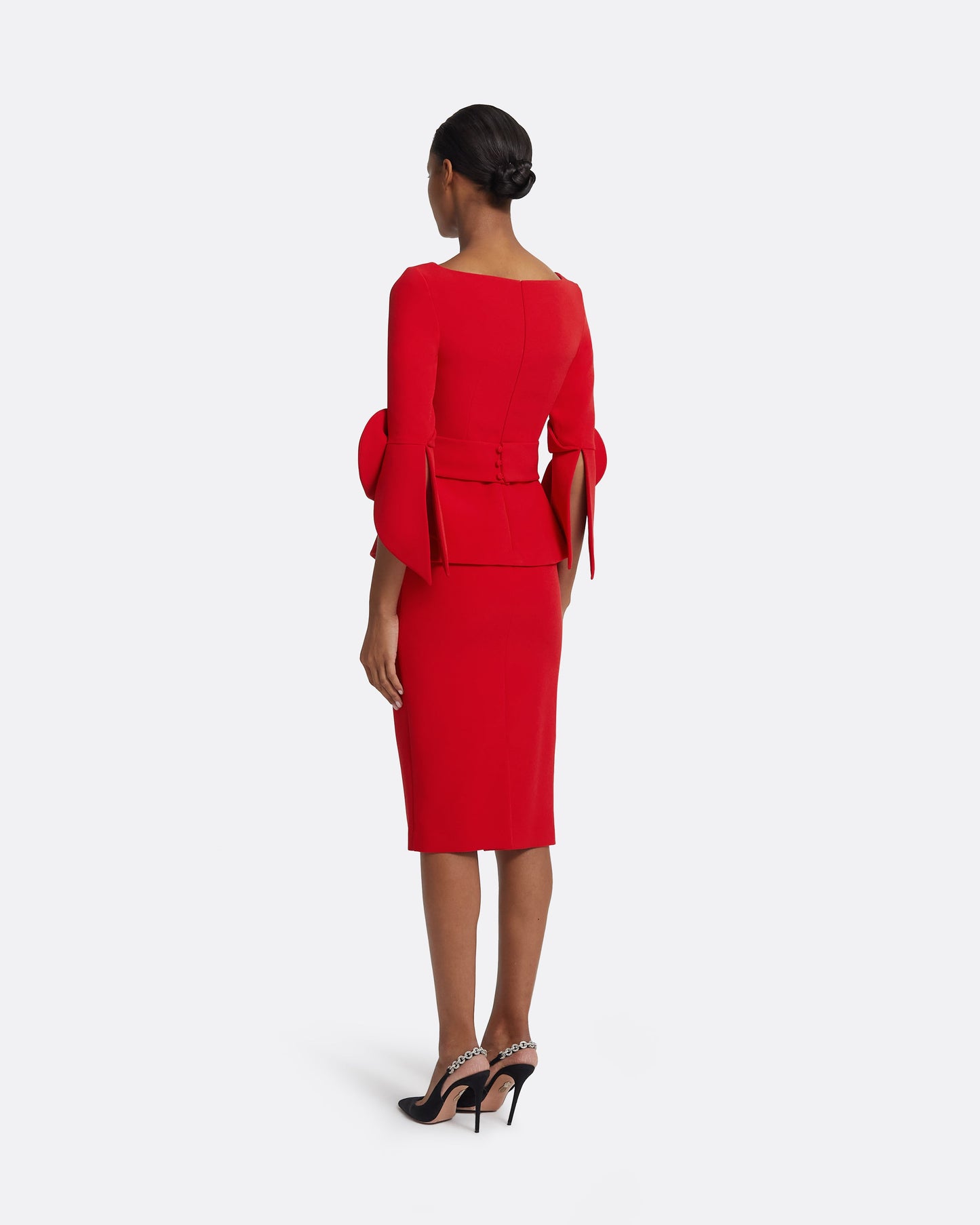 Alondra Dress in Cherry Red