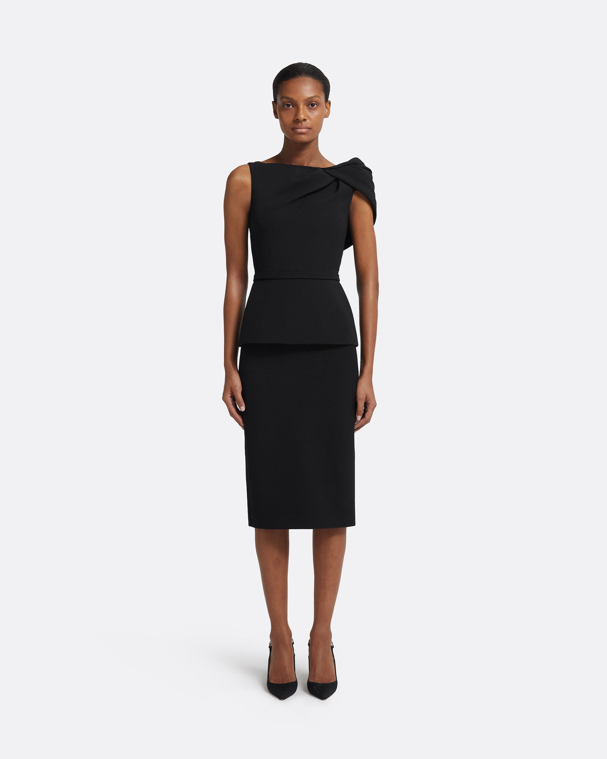 Mabila Black Midi Dress