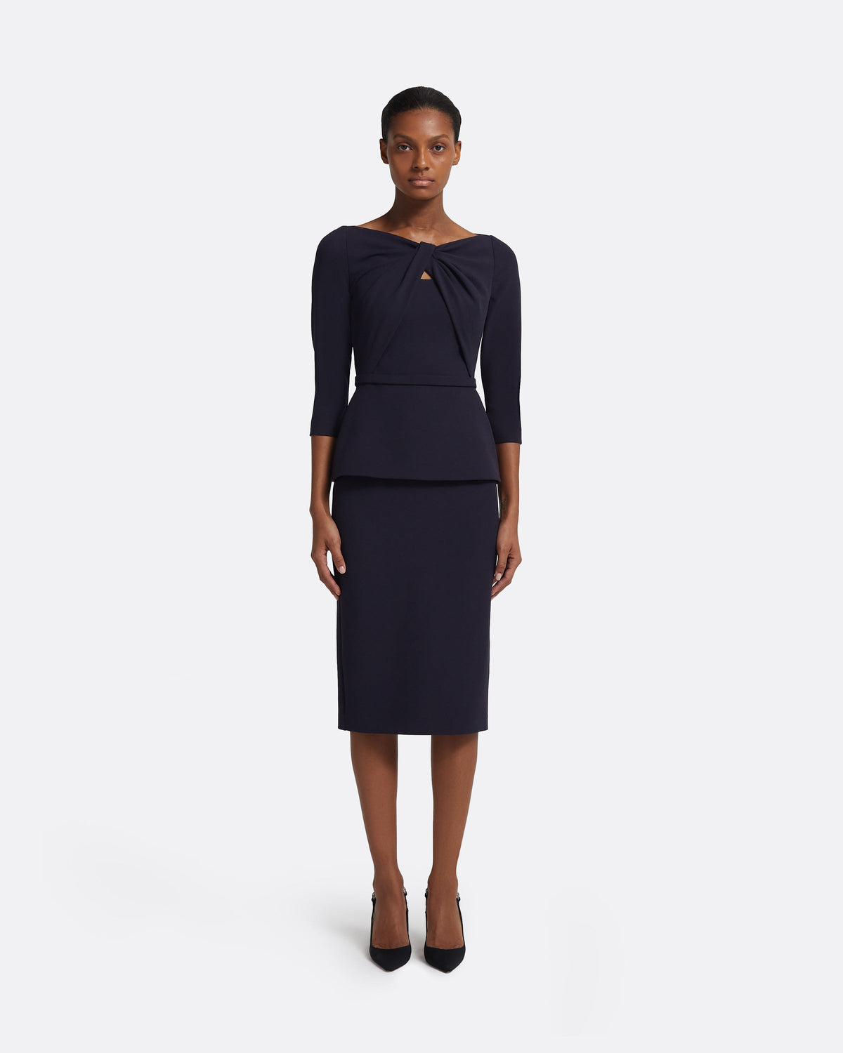Rildanna Midi Dress in Midnight Navy