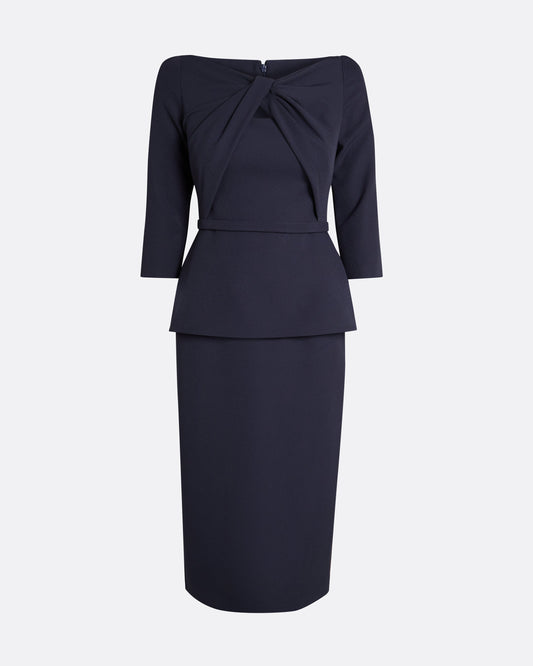 Rildanna Midi Dress in Midnight Navy