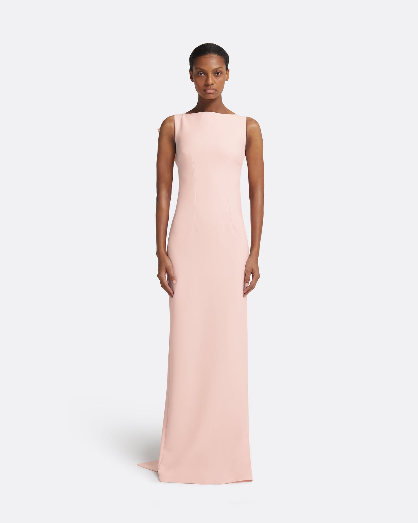 Celestia Pale Pink Long Dress Maison Safiyaa USA Celestia Pale Pink Long Dress Maison Safiyaa USA