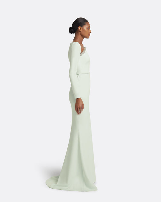 Heidi Long Dress in Spearmint