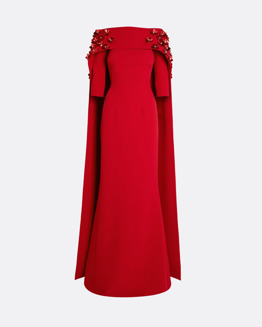 Isabella Harness With Soshin Dress in Cherry Red