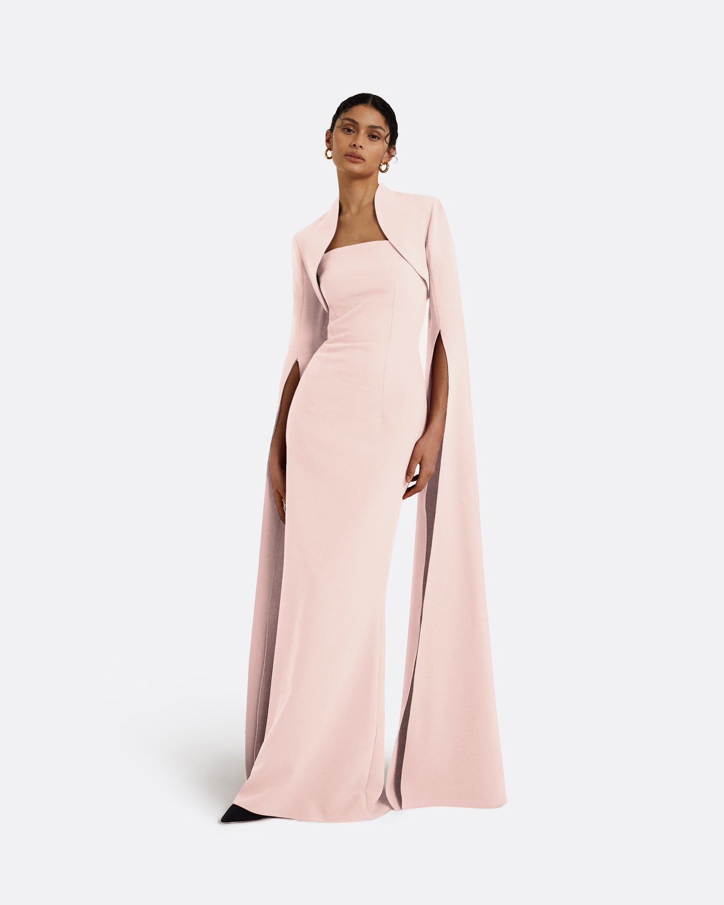 Amari Pale Pink Bolero With Soshin Dress