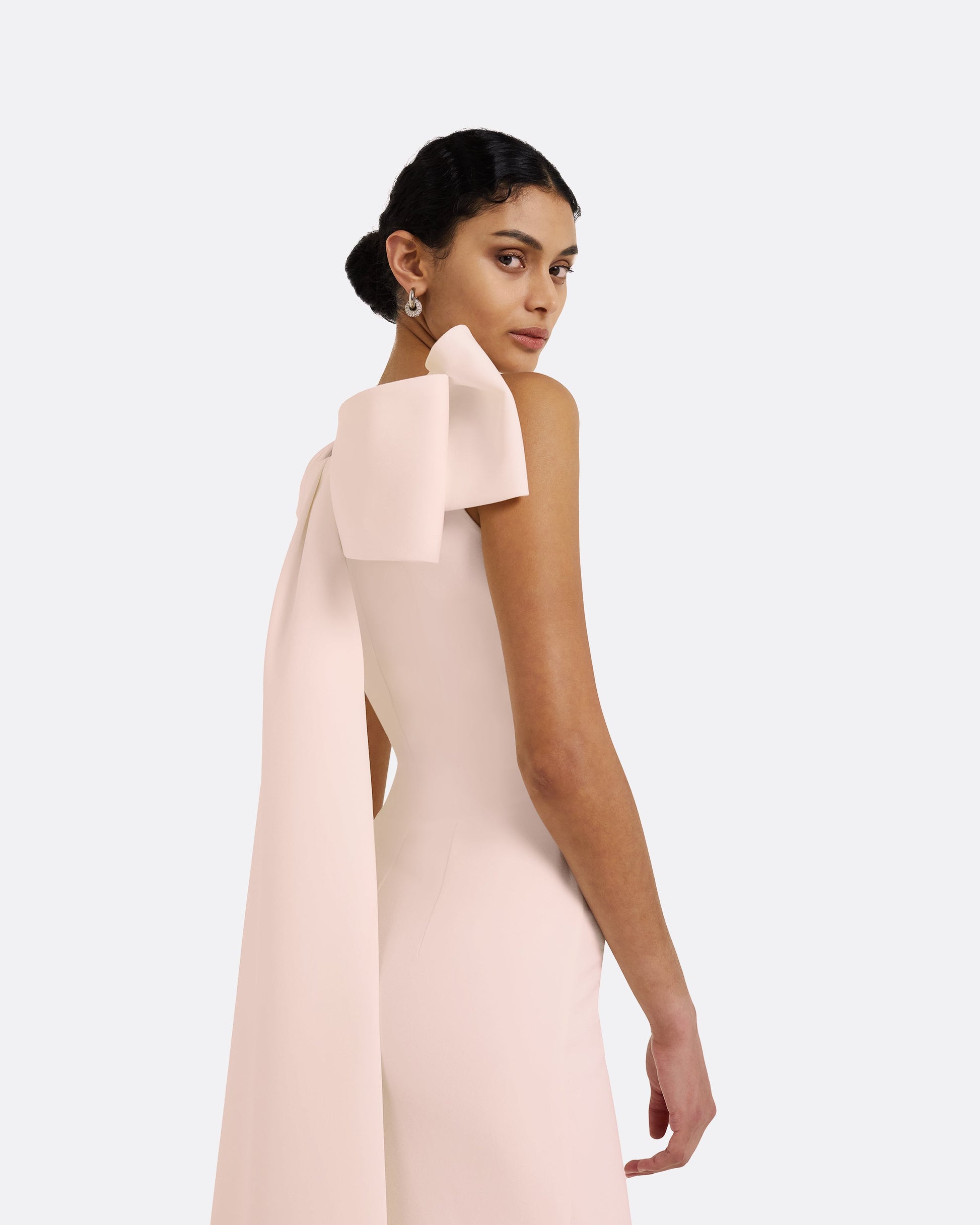 Celestia Pale Pink Long Dress Maison Safiyaa USA Celestia Pale Pink Long Dress Maison Safiyaa USA