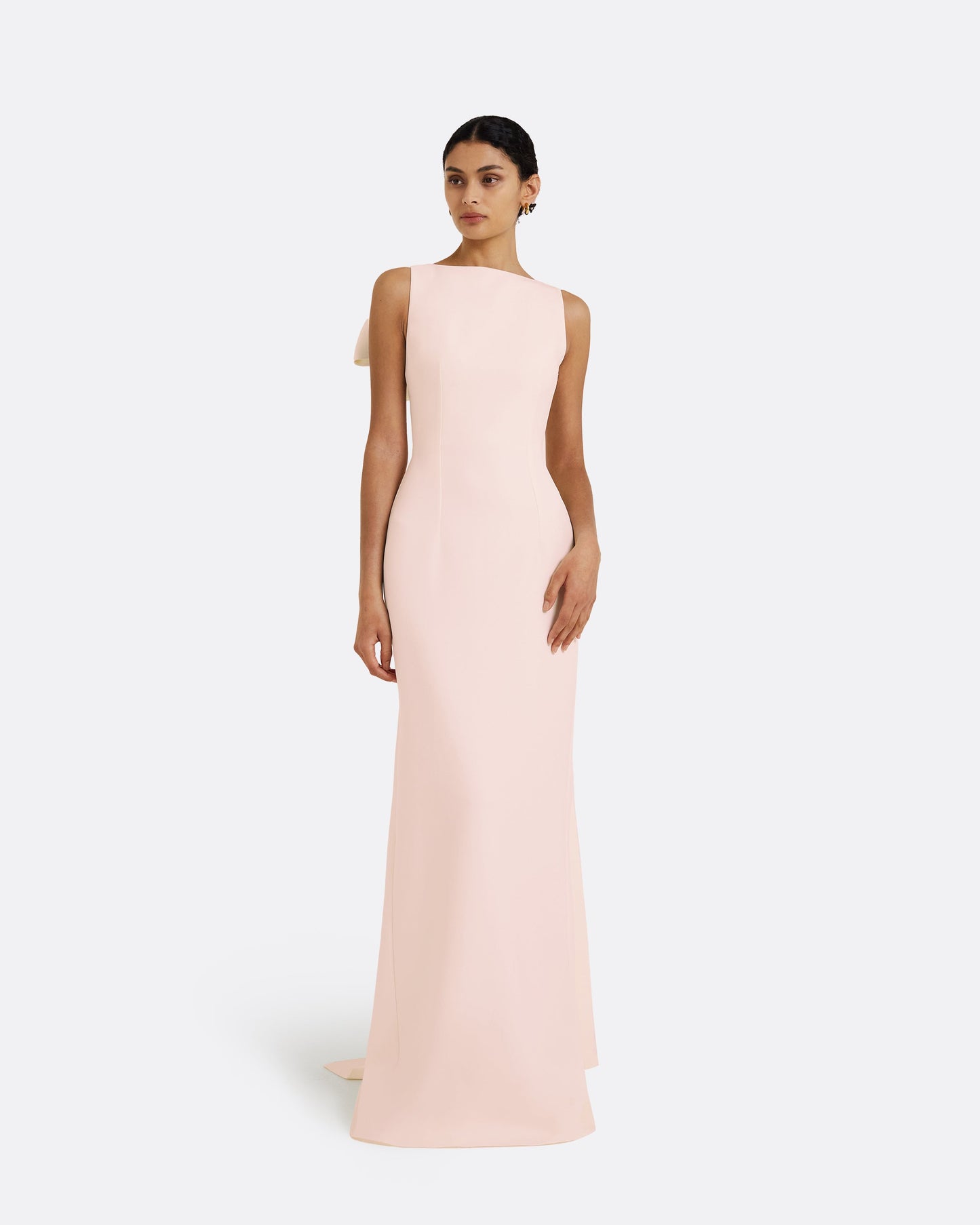 Celestia Pale Pink Long Dress – Maison Safiyaa USA Celestia Pale Pink Long Dress – Maison Safiyaa USA