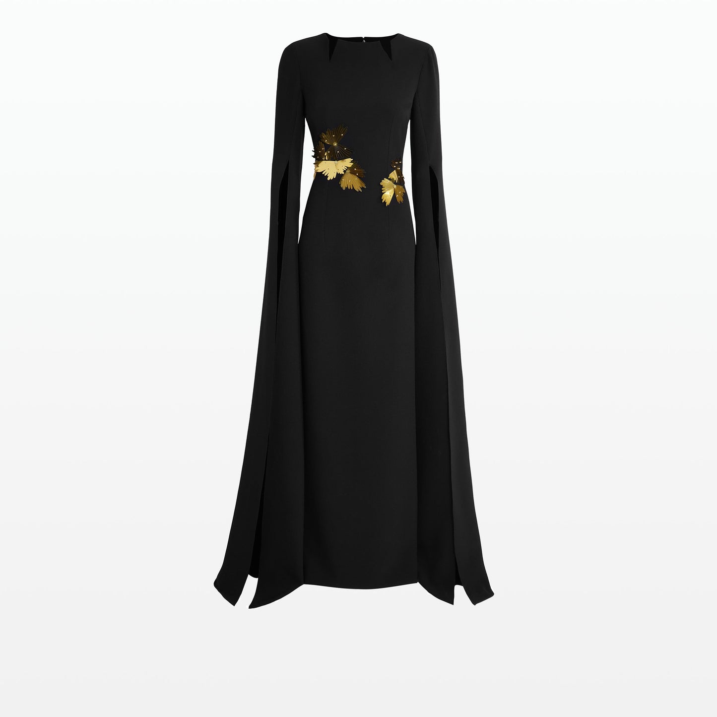 Talin Embroidered Black Long Dress