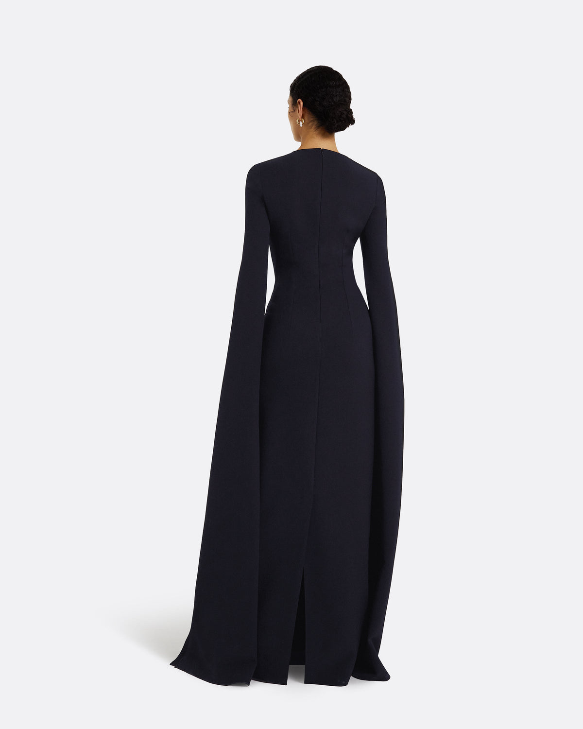 Talin Embroidered Midnight Navy Long Dress