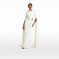 Talin Embroidered Ivory Long Dress