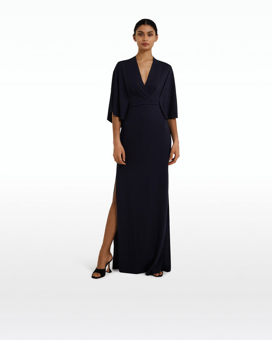 Oro Midnight Navy Long Dress