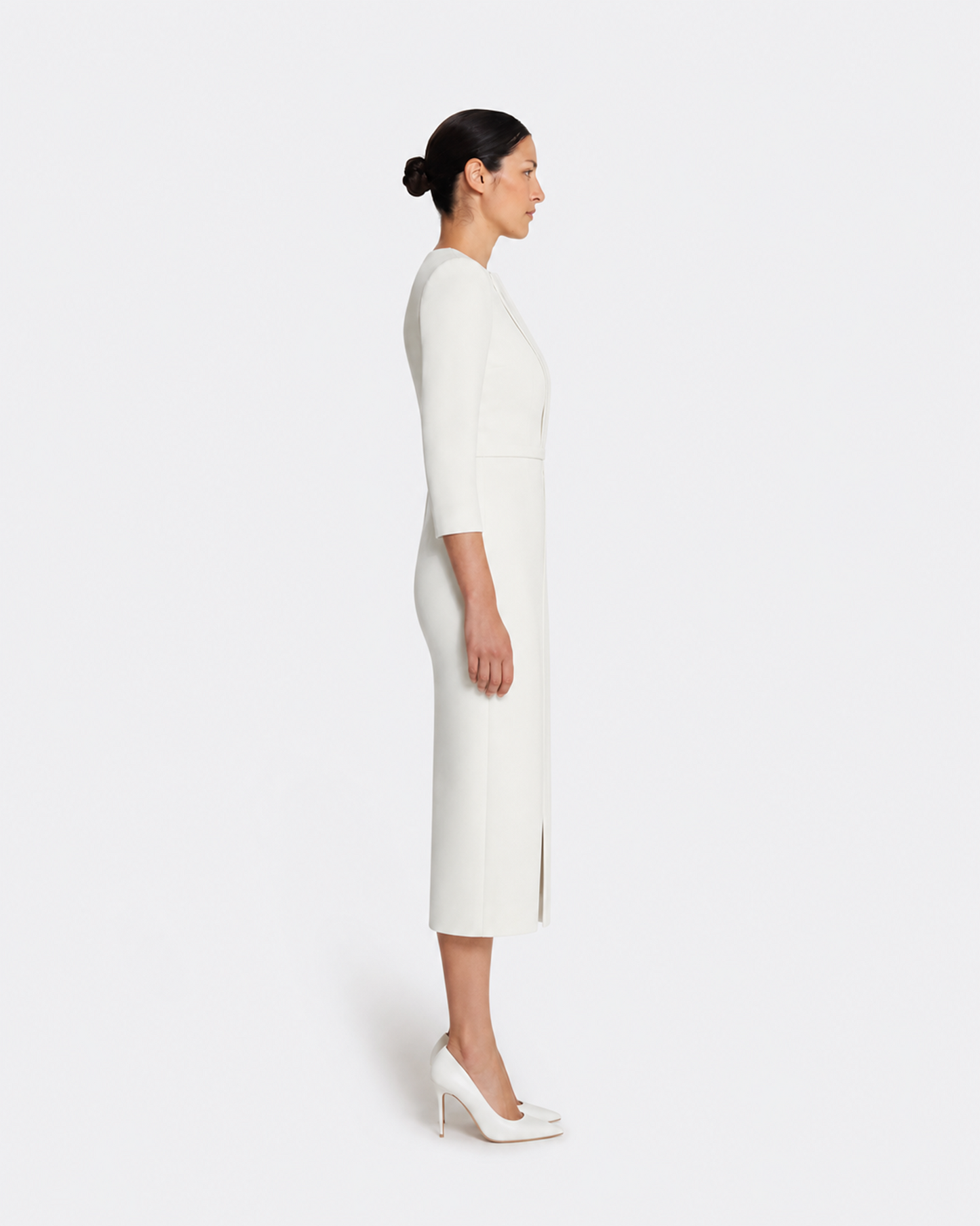 Vietta Midi Dress in Ivory