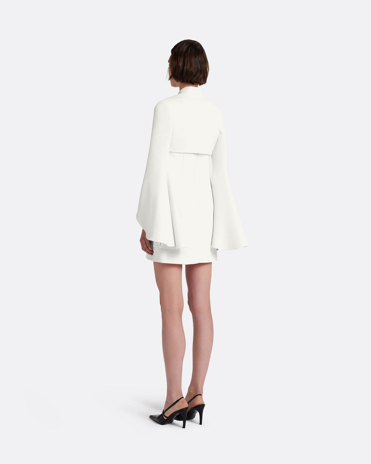 Areli Mini Dress with Harness in Ivory with Pearl