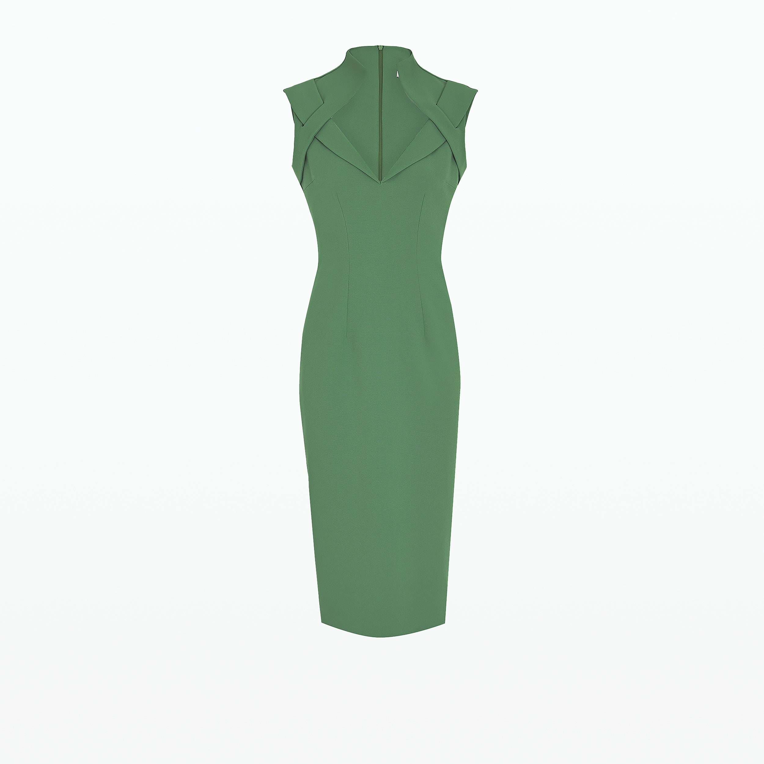 Loide Fern Green Midi Dress – Maison Safiyaa USA