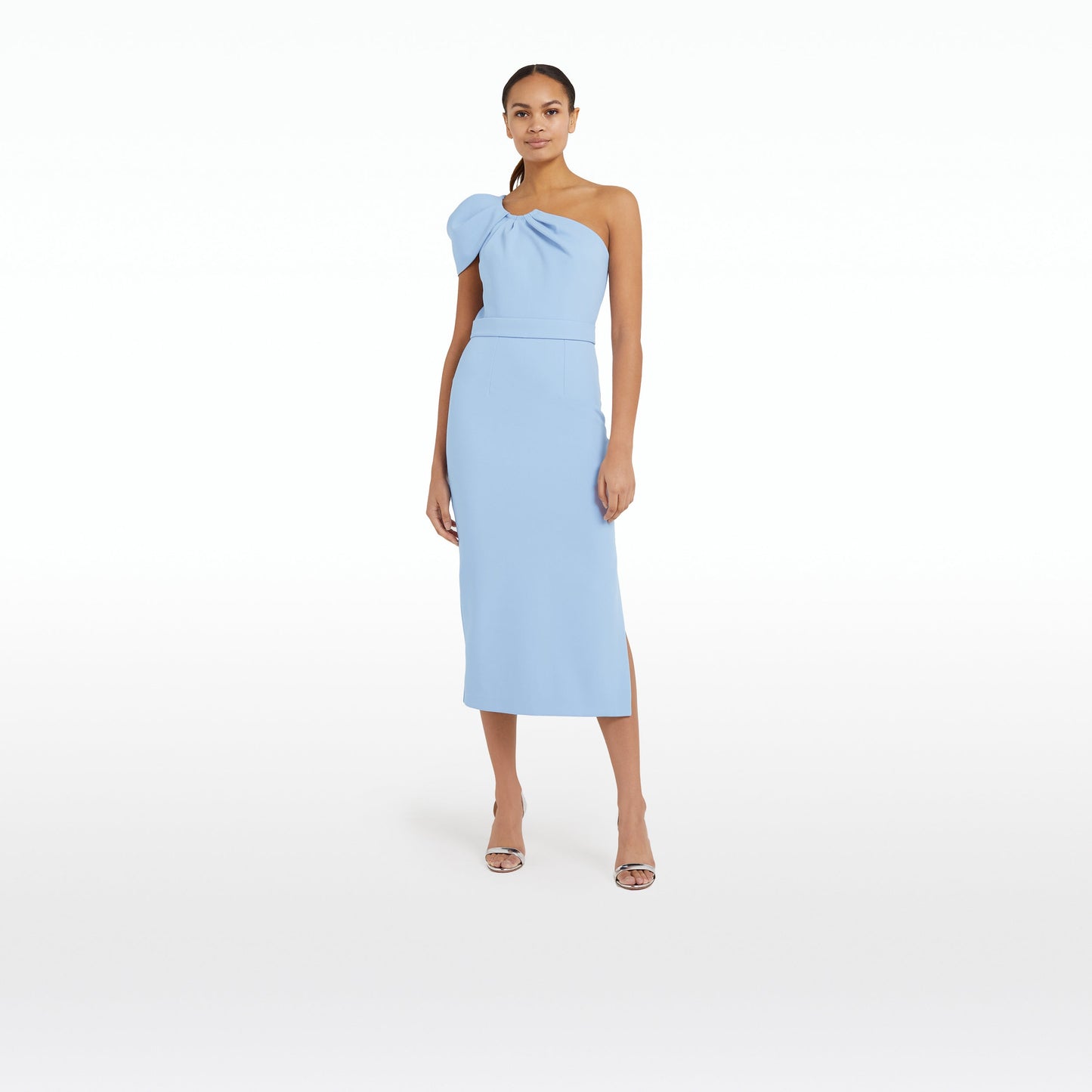 Petal Soft Sky Midi Dress