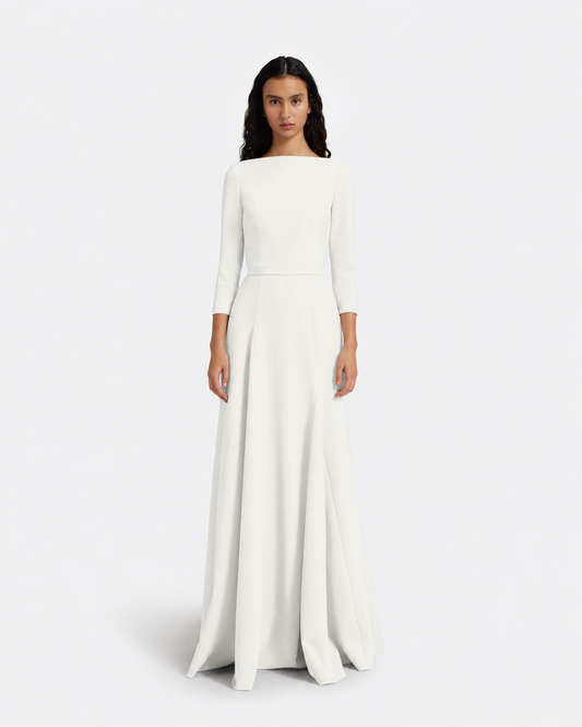Emilia Long Dress in Ivory