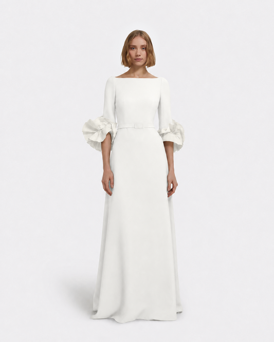 Belisa Long Dress in Ivory