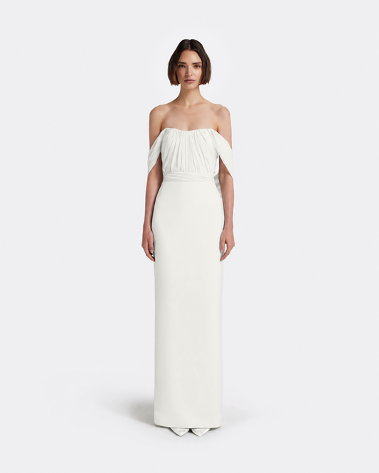 Iseah Long Dress in Ivory