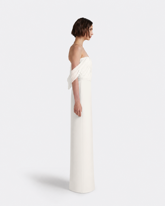 Iseah Long Dress in Ivory
