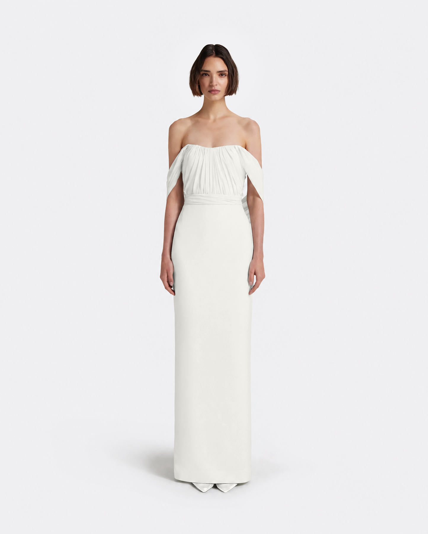 Iseah Long Dress in Ivory