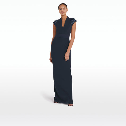 Dana Midnight Navy Long Dress