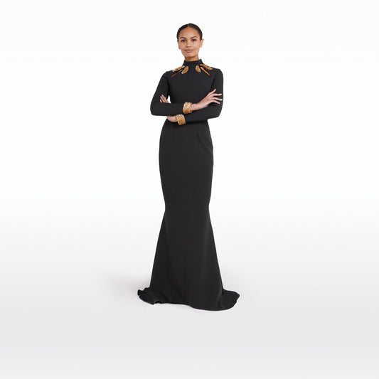 Kamala Black Long Dress