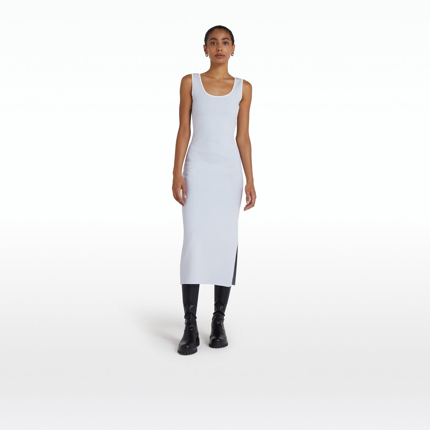 Lille Pale Lilac & Ivory Midi Dress