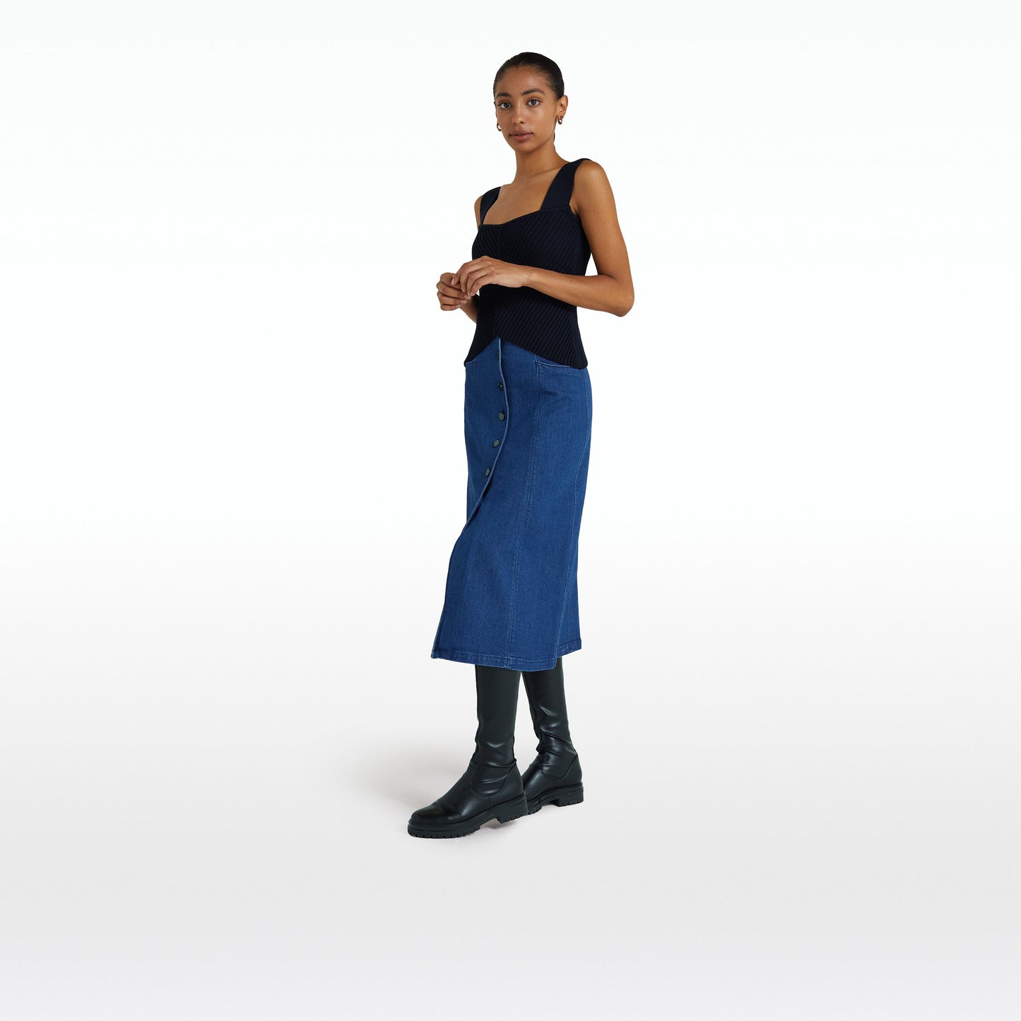 Rochelle Blue Denim Skirt