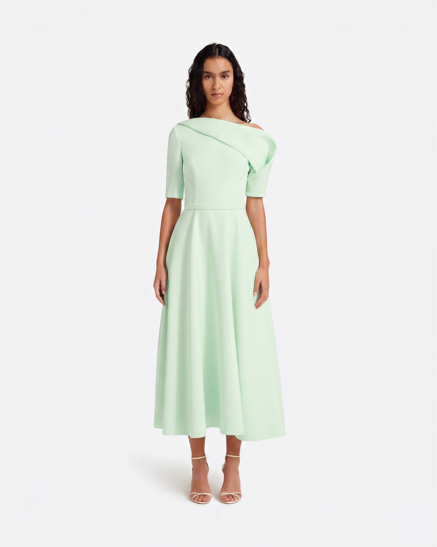 Melinda Midi Dress in Sea Glass